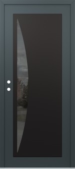 Diamond C13 36" x 80" anthracite/anthracite mirrored Glass Panel black RHI