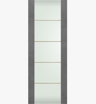 Avon 202 4H Gold Strips Vetro Dark Urban Slab doors
