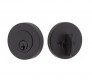 EMTEK MODERN DISC DEADBOLT SINGLE CYLINDER 8423 FLAT BLACK US 19 for Steel Front Doors
