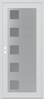 Diamond C5 36" x 80" white/white frosted Glass Panel stainless steel RHI