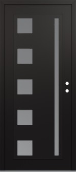 Diamond C3 36" x 80" black/white frosted Glass Panel black LHI