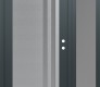 Modern Steel Front Door Diamond C6 52" x 80" anthracite/anthracite frosted Glass Panel stainless steel LHI with Sidelite frosted Glass