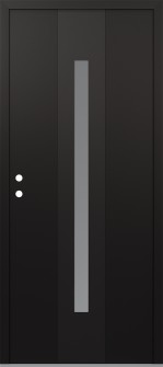 DIAMOND A2 36" X 80" BLACK/WHITE FROSTED GLASS PANEL BLACK RHI