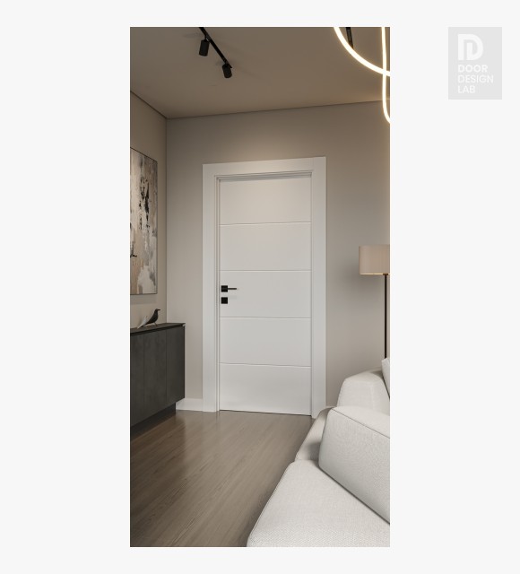 Arvika Polar White Modern Interior Door by Belldinni