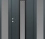 Modern Steel Front Door DIAMOND A11 60" X 80" ANTHRACITE/ANTHRACITE FROSTED GLASS PANEL BLACK RHI WITH 2 SIDELITES FROSTED GLASS