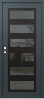 Diamond C9 36" x 80" anthracite/anthracite mirrored Glass Panel black RHI