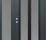 Modern Steel Front Door Diamond C14 50" x 80" anthracite/anthracite frosted Glass Panel black RHI with Sidelite frosted Glass