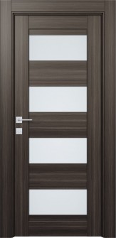 Della Vetro Gray Oak Single Doors