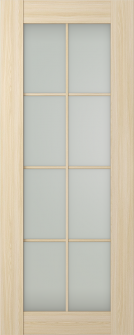 DOOR SLAB AVON 8 LITE VETRO LOIRE ASH 30" X 80" X 1 3/4"