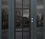 Modern Steel Front Door Diamond C16 68" x 80" anthracite/anthracite mirrored Glass Panel black LHI with 2 Sidelites mirrored Glass