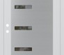 Modern Steel Front Door Diamond C8 36" x 80" white/white clear Glass Panel stainless steel RHI
