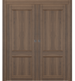 Oxford Uno 07 R Pecan Nutwood Double pocket doors