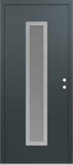 DIAMOND A11 36" X 80" ANTHRACITE/ANTHRACITE FROSTED GLASS PANEL STAINLESS STEEL LHI