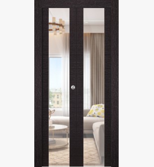 Avanti 202 Clear Vetro Black Apricot Bi-folding doors