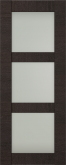 NDOOR SLAB AVANTI 3 LITE VETRO BLACK APRICOT 36" X 92 1/2" X 1 3/4" TEMPERED FROSTED GLASS