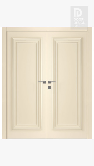 Modern interior door Palazzo 1 Ivory Double for $1,398.00 | Door Design Lab