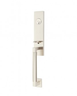 EMTEK HERCULES SMOOTH MONOLITHIC DOUBLE CYLINDER KEYD 4225 SATIN NICKEL US15