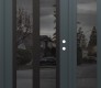 Modern Steel Front Door Diamond C14 48" x 80" anthracite/anthracite mirrored Glass Panel black LHI with Sidelite mirrored Glass