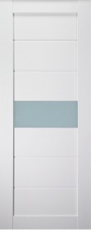 DOOR SLAB EDNA VETRO BIANCO NOBLE 28" X 80" X 1 9/16" FROSTED GLASS