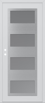 Diamond C2 36" x 80" white/white frosted Glass Panel stainless steel RHI