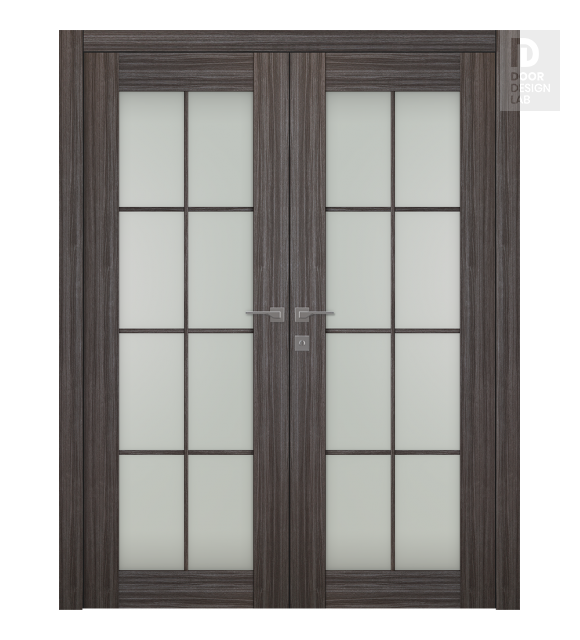Palladio 8 Lite Vetro Gray Oak Double doors