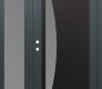 Modern Steel Front Door Diamond C13 48" x 80" anthracite/anthracite frosted Glass Panel black RHI with Sidelite frosted Glass