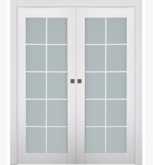 Smart Pro 10 Lite Vetro Polar White Double pocket doors