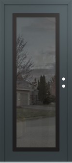 Diamond C1 36" x 80" anthracite/anthracite mirrored Glass Panel black LHI