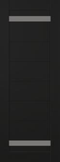 DOOR SLAB PERLA VETRO BLACK MATTE 28" X 92 1/2" X 1 3/4" FROSTED GLASS