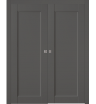 Oxford Uno 07 Gray Matte Double pocket doors