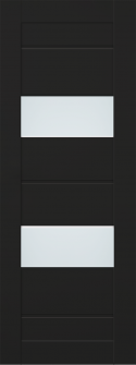 DOOR SLAB VITA VETRO BLACK MATTE 28" X 80" X 1 3/4" FROSTED GLASS