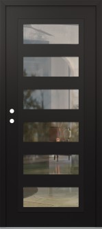 Diamond C9 36" x 80" black/black clear Glass Panel black RHI