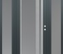 Modern Steel Front Door Diamond C15 68" x 80" anthracite/anthracite frosted Glass Panel stainless steel LHI with 2 Sidelites frosted Glass