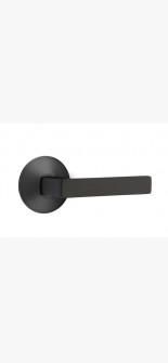 EMTEK BRESLIN LEVER WITH MODERN ROSETTE PRIVACY LH FLAT BLACK (US19) 5207