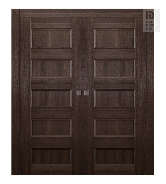 Oxford Uno 07 4R Veralinga Oak Double pocket doors