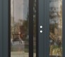 Modern Steel Front Door Diamond C15 50" x 80" anthracite/anthracite clear Glass Panel black LHI with Sidelite clear Glass