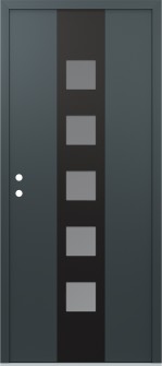 DIAMOND A13 36" X 80" ANTHRACITE/ANTHRACITE FROSTED GLASS PANEL BLACK RHI