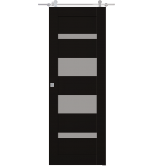 Mirella Vetro Black Matte Barn doors