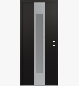 DIAMOND A1 36" X 80" BLACK/WHITE FROSTED GLASS PANEL STAINLESS STEEL LHI