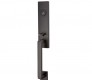 EMTEK DAVOS SINGLE CYLINDER KEYD 4818 FLAT BLACK US19 for Steel Front Doors