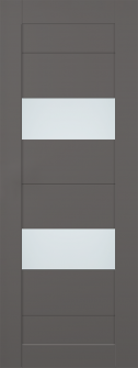 RTA DOOR SLAB BERTA VETRO GRAY MATTE 24" X 96" X 1 3/4" FROSTED GLASS