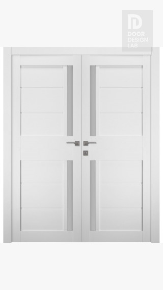 Modern interior door Esta Vetro Bianco Noble Double for $618.00 | Door ...