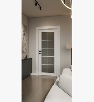 Smart Pro 10 Lite Vetro Polar White Single Doors