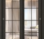 Avanti 8 Lite Clear Vetro Black Apricot Modern Interior Bypass Doors by Belldinni