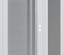 Modern Steel Front Door Diamond C6 48" x 80" white/white frosted Glass Panel stainless steel LHI with Sidelite frosted Glass