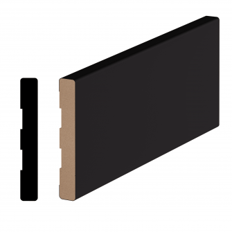 BASE MOLDING TYPE 3 1/2" X 1/2" BLACK MATTE 96"