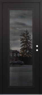 Diamond C1 36" x 80" black/black mirrored Glass Panel black LHI