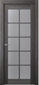 Palladio 10 Lite Vetro Gray Oak Single Doors