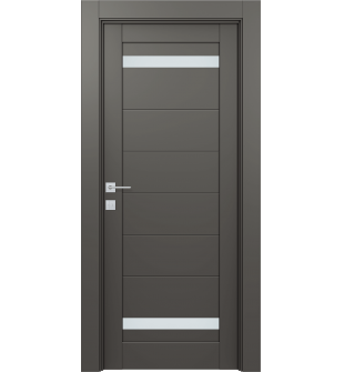 Perla Vetro Gray Matte Hinged doors