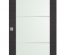 Avanti 202 4H Vetro Black Apricot Modern Interior Barn Door by Belldinni